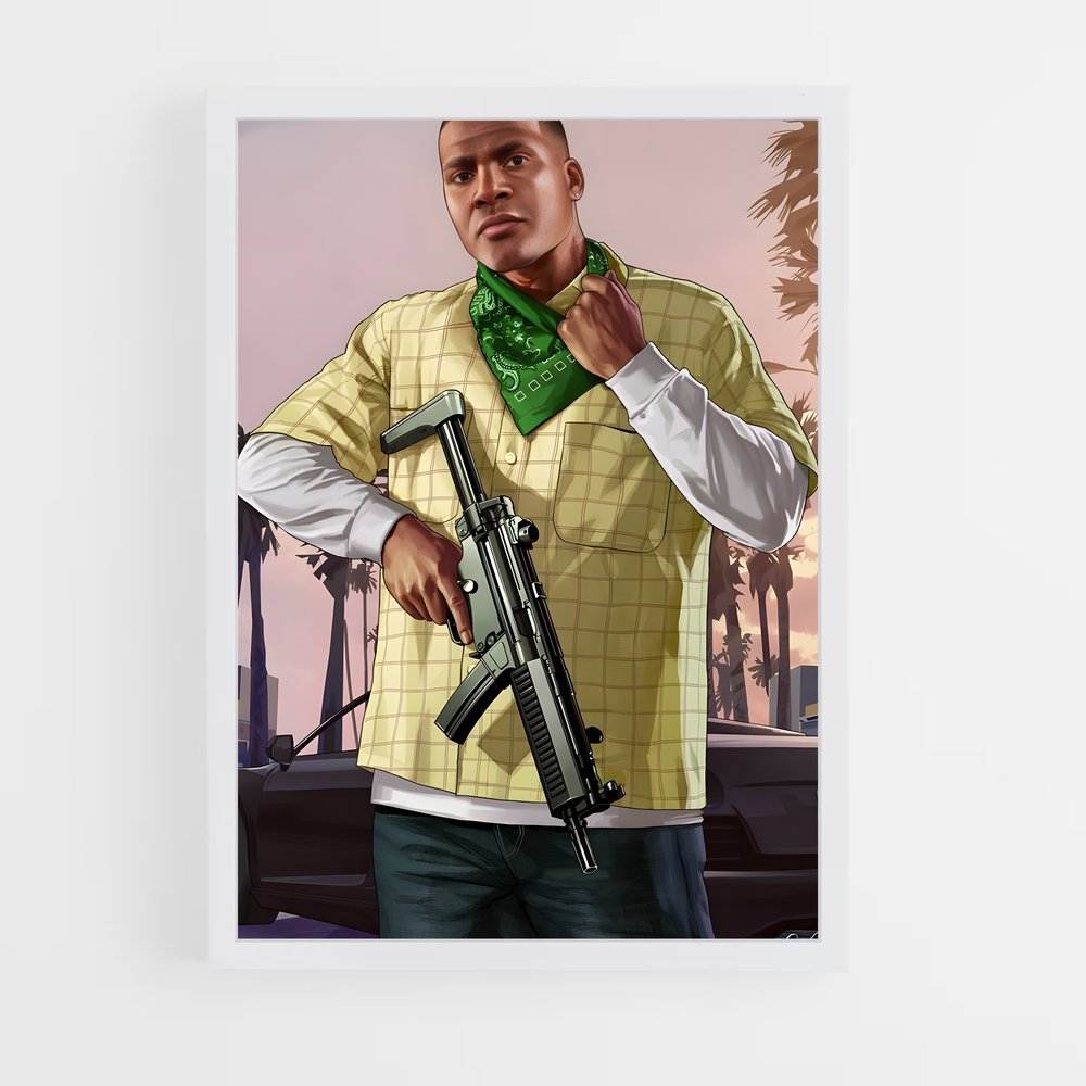 Poster Gunner in Yellow – affiche GTA V (vue 3)